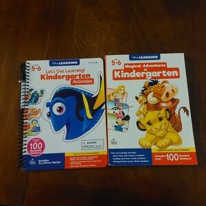 Disney Learning Kindergarten Activity Books - Blue and Yellow